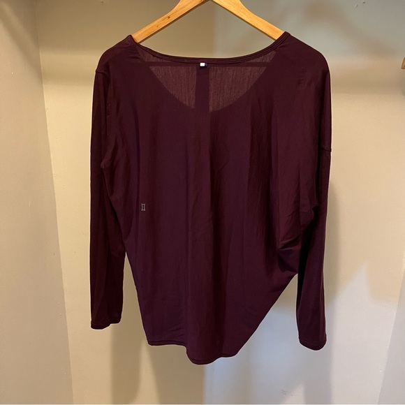 Kit and Ace Merino Wave Long Sleeve Tee Plum S - Picture 4 of 7